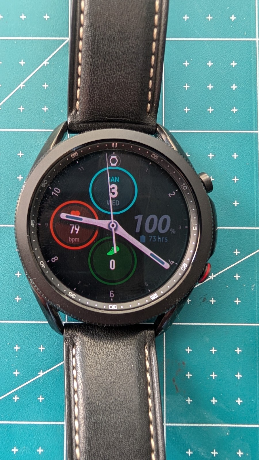 Samsung Galaxy Watch3 R840 45mm Stainless Steel Case with Leather Strap