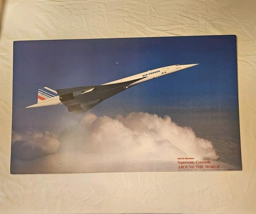 Intrav Supersonic Concorde Around The World Poster 1986 (Damage)