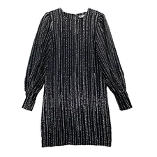 H&M Mini Shift Dress Women's 2 Straight Black Corpcore Festive Cocktail Formal