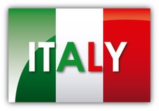 Italy Glossy Flag Slogan Car Bumper Sticker Decal  - "SIZES''