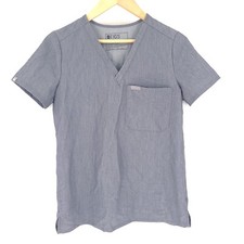 Figs Scrub Top Shirt Womens Extra Small Grey Catrina Shirt Single Pocket Comfort