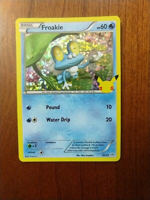 mcdonalds froakie pokemon card Froakie McDonalds Pokemon Promo HOLO Card 22/25 - 25th Anniversary