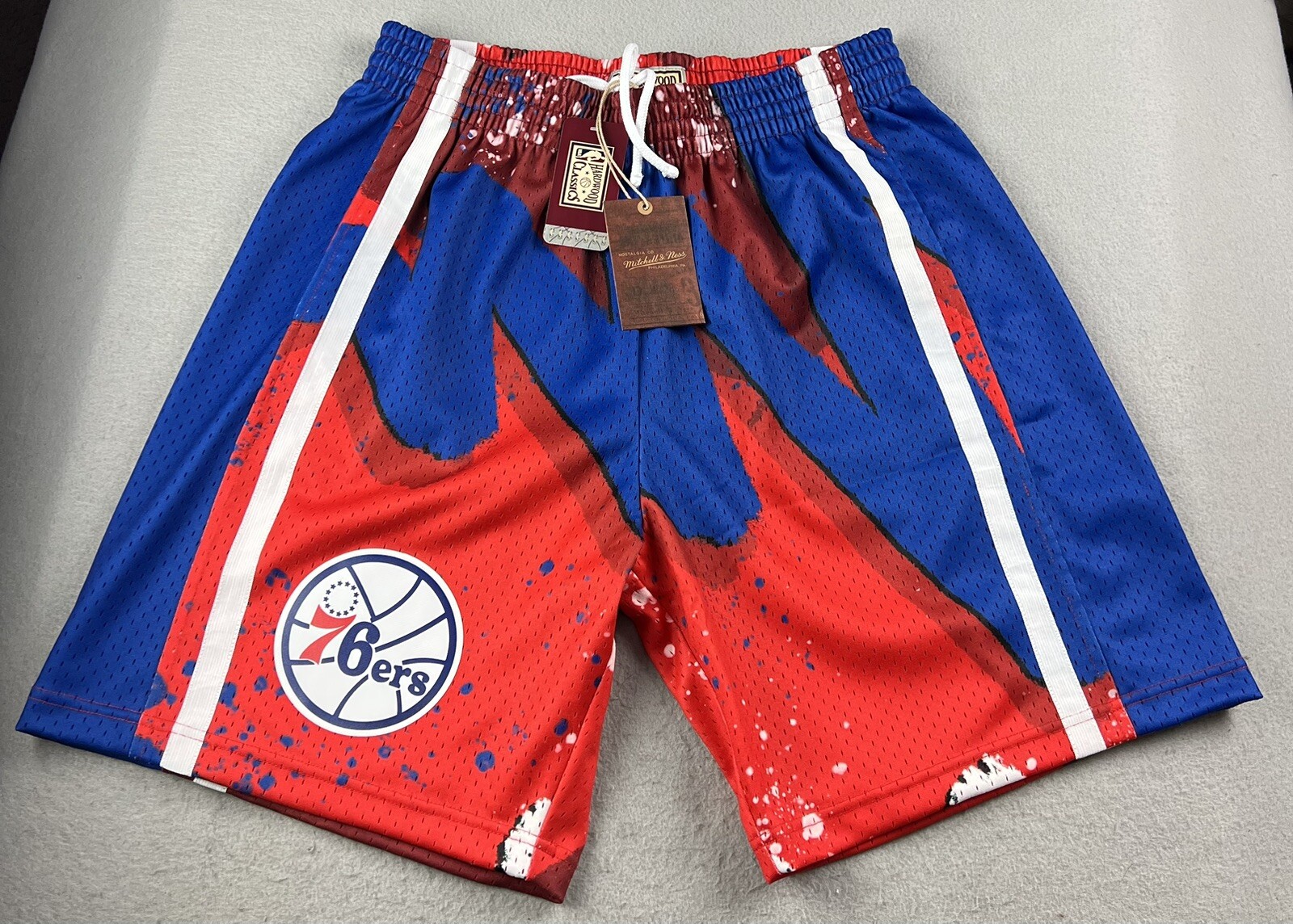 Mitchell & Ness Men’s Philadelphia 76ers Hyper Hoops Swingman Short Sz Large NWT