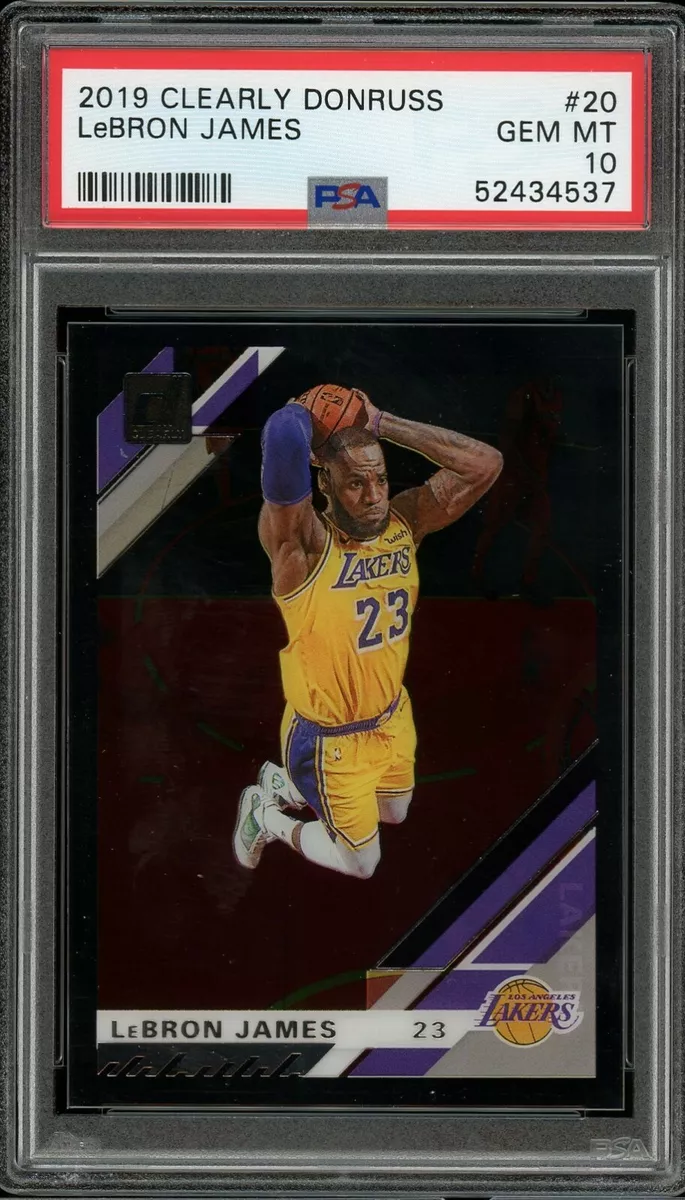 2019-20 Panini Clearly Donruss LeBron James Base #20 PSA 10 Gem Mint