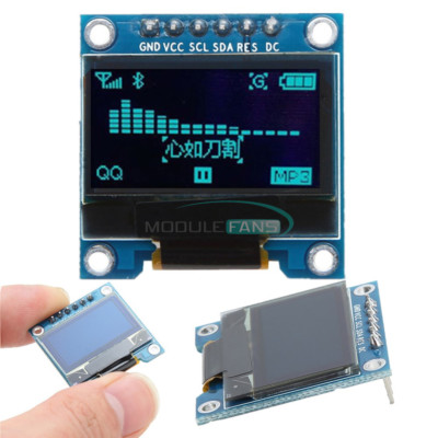 0.96'' 6Pin Blue 12864 IIC I2C SPI OLED Display Module For Arduino Raspberry Pi