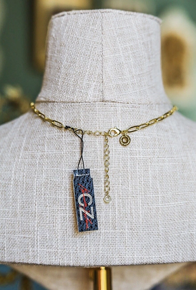 Kenneth Jay Lane CZ 18K Gold Plated Pink Heart Pendant / Necklace - Image 2 of 4