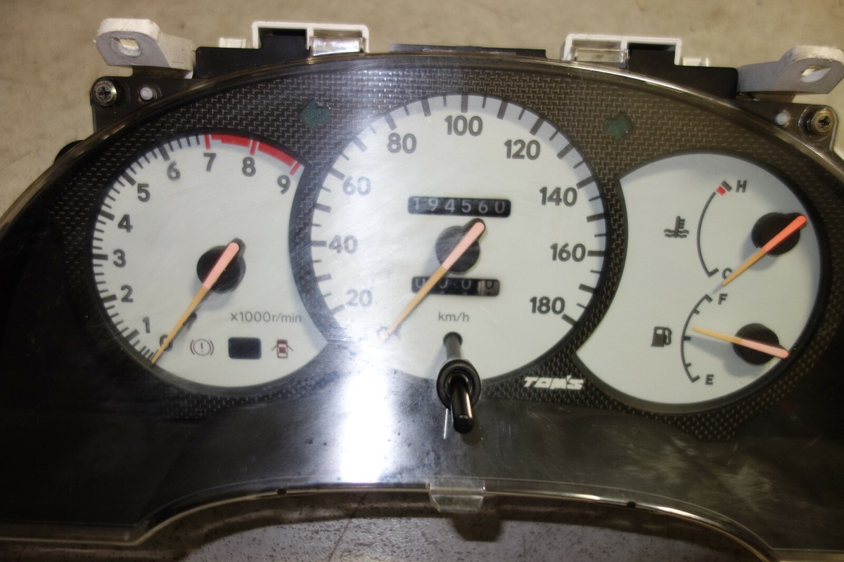 JDM Toyota Celica ST202 SS-III White Faced Gauge Cluster 5speed