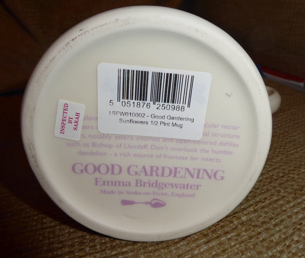 Emma Bridgewater NEW First Quality Good Gardening Sunflower 1/2 Pint