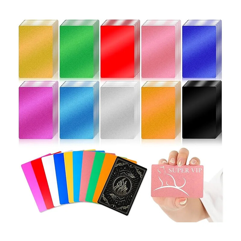 100PCS Metal Nameplate Name Cards for Laser Marking Machine DIY Engraving CNC