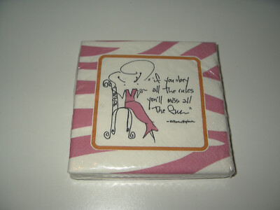20 Paper Napkins If You Obey All The Rules You'll Miss All The Fun Mary Phillips