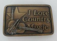 I Love Country Music Belt Buckle N-1 