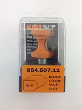 CMT 854.507.11 Bull Nose Router Bit, 1/2" Shank,  3/8" Radius,  Made in Italy