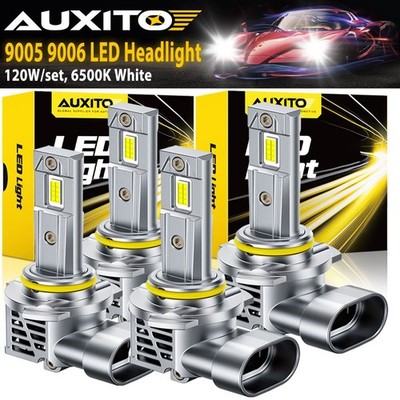 9005 9006 LED Headlight Super Bright Bulbs Kit 6500K White 48000LM High/Low Beam