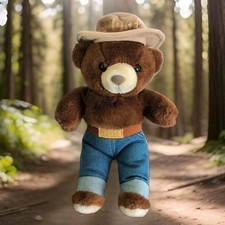 Vtg 1985 Smokey The Bear Stuffed Animal Three Bears Inc. US Forest Service 14"