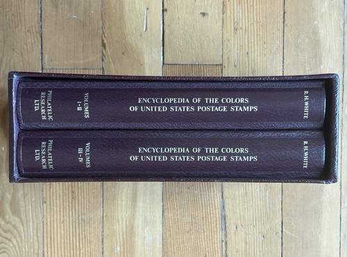 Set Of 2 Encyclopedia Of The Colors Of United States Postage Stamps Volumes I-IV