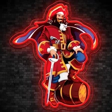 16"x13" Captain Morgan Rum LED Neon Sign With Dimmer USB Powered Light Lamp