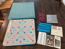 VTG Deluxe Scrabble Turntable Edition Game S & R 1977 MISSING TWO TILES