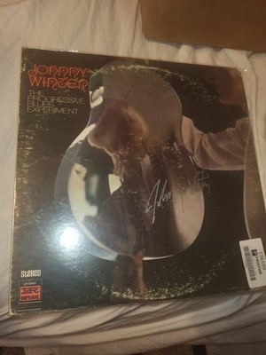 Johnny Winter Signed Cover Album The Progressive Blues Experiment (1969) COA JSA