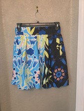 Maeve Anthropologie Colorful floral A Line Skirt 8 Pockets GUC