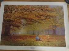 "Autumn Leaves" Winnie The Pooh Poster