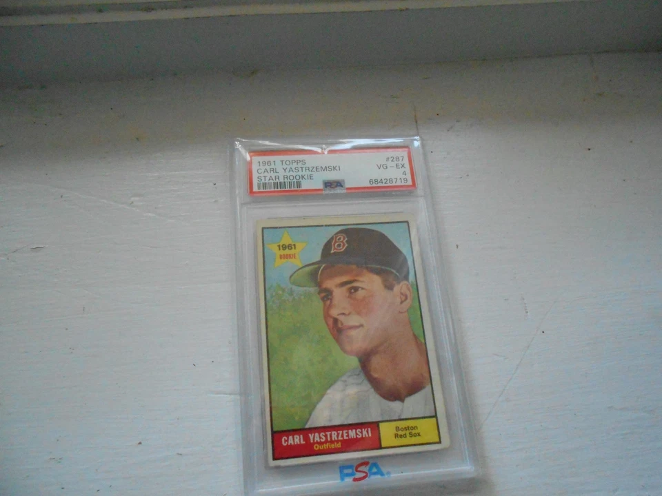 1961 Topps Carl Yastrzemski # 287 PSA 4 en muy buena condición-ex estrella novato Medias Rojas Foto 2 de 4