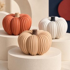 Zucche decorative Halloween stampa 3D 12 cm - Set 1 2 3 colori personalizzati