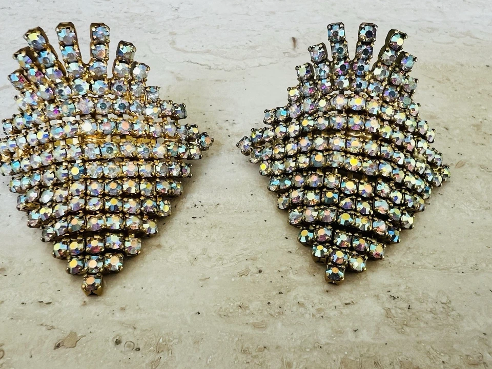 Clips para zapatos cascada de diamantes de imitación AB de colección de los años 50 - Brillante glamour nupcial aleta Foto 4 de 4