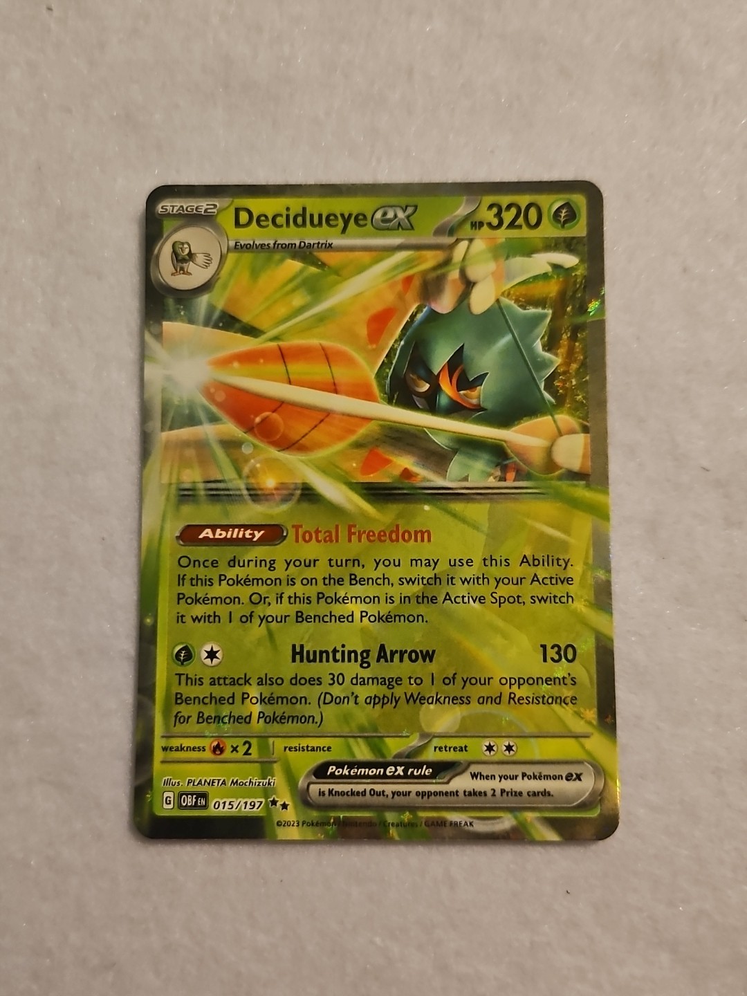 Pokemon TCG Decidueye ex - SV03: Obsidian Flames (OBF)