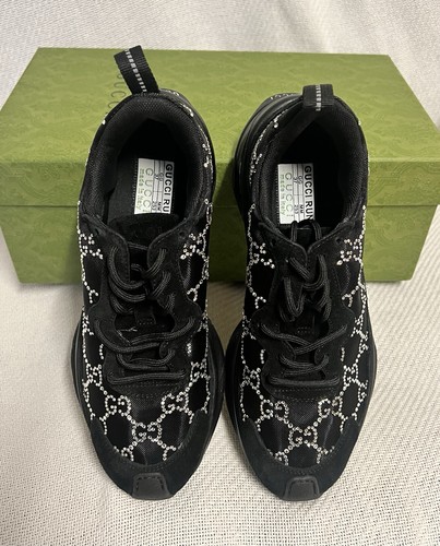 NWT Gucci Run sneakers , Tela Retiro Mesh Crystal Suede. Cyber Sale! - Picture 10 of 18