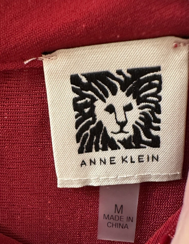 NUEVO SIN ETIQUETAS Anne Klein M Lentejuelas Manga Larga BRILLANTE Top Cremallera Trasera Vacaciones’s  Foto 2 de 4