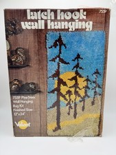 Vtg Valiant Pine Trees Wall Hanging Kit 7559 12x24