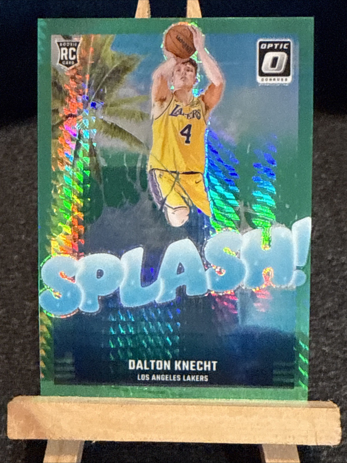 2024-25 Panini Donruss Optic Dalton Knecht RC Green Hyper Splash /249 #12 Lakers