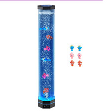 Sensory Bubble Tube Lamp, 2.67 ft Aquarium Light with Floating Fish 16 Color O
