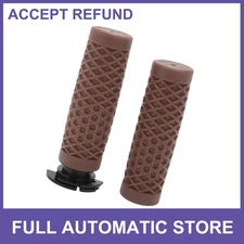 7/8" Motorcycle Hand Grips Cover Kit Handlebar Grips Brown