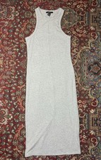 Forever 21 Race back Sleeveless Tank Bodycon Casual Long Dress L Back Slit