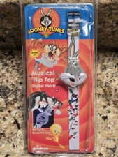 Watch Digital Bugs Bunny Musical Flip Top Armitron Vintage 1997 NEW 