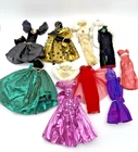 Vintage Barbie Clothes Lot 10 Pc Dresses Gowns Formal Evening Doll Clothing Mix