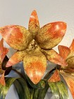 Rare Italian Toleware Floral Wall Sconce Vintage Hollywood Regency Metal Lilies  — photo 3