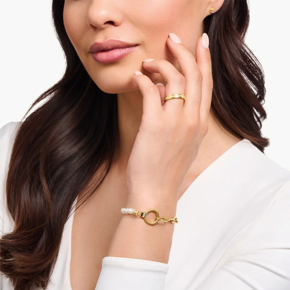 THOMAS SABO Schmuck Damen-Armband Vergoldet mit Perlen A2134-445-14-L19v - Bild 2 von 2