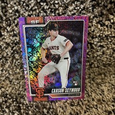 2026 Topps Series 1 #112 Carson Seymour Pink Sand Glitter SF Giants Rookie Card