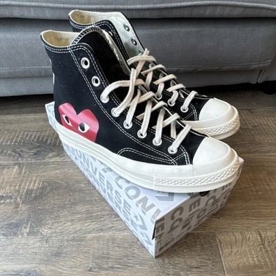 Converse Chuck Taylor All Star High x Comme des Garcons Play 2015 - size 8 M