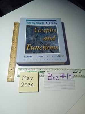 Intermediate Algebra Graphs and Functions 2nd Edition  HC book SOLD AS IS 
