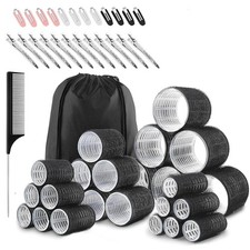 50 Pcs hair rollers of selfgrip for long, medium, & short hair with 4 Sizes 6...