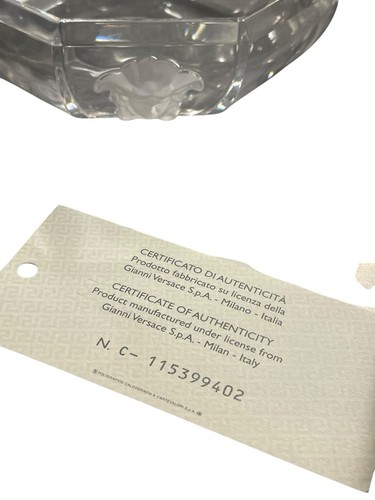 VERSACE BY ROSENTHAL CANDY JEWELRY DISH TREASURY 5” CLEAR GLASS IN ORIGINAL BOX - Picture 2 of 7