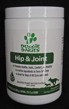 Doggie Dailies Hip and Joint Supplement for Dogs Peanut Butter Flavor BB 11/2025