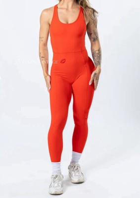 PARAGON RECSTRETCH 'DEFINE SCULPTSEAM JUMPSUIT' IN HOT SHOT MSRP $78