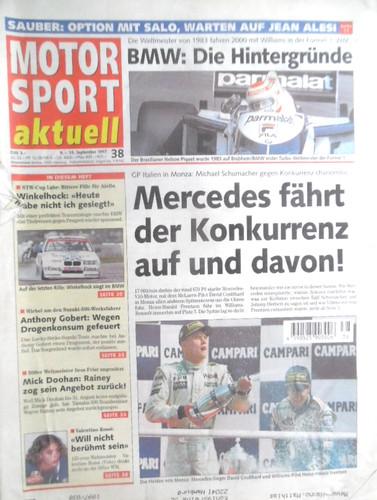 MOTOR SPORT aktuell 38 - 1997 B Monza-GP Coulthard Frentzen Winkelhock Rossi BMW
