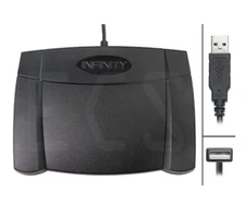 Executive Communication Systems Infinity 3 USB Foot Pedal Control Computer Plug