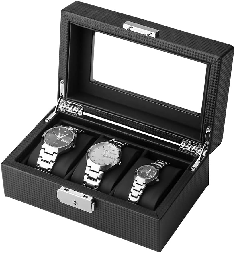 Boîte à montres 3 compartiments pour table de chevet et rangement quotidien