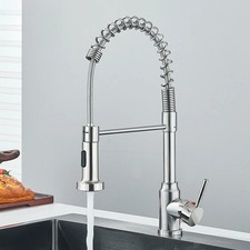 Pull Down Kitchen Faucet Sing Handle HotCold Water Mixer Tap 360 Swivel Sink Tap